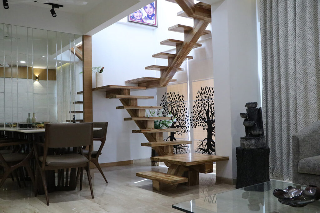 Wooden Staircase for Penthouse